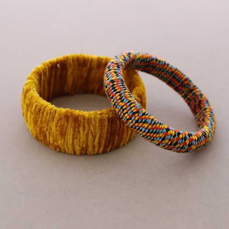 LINED VELVET BRACELET SET