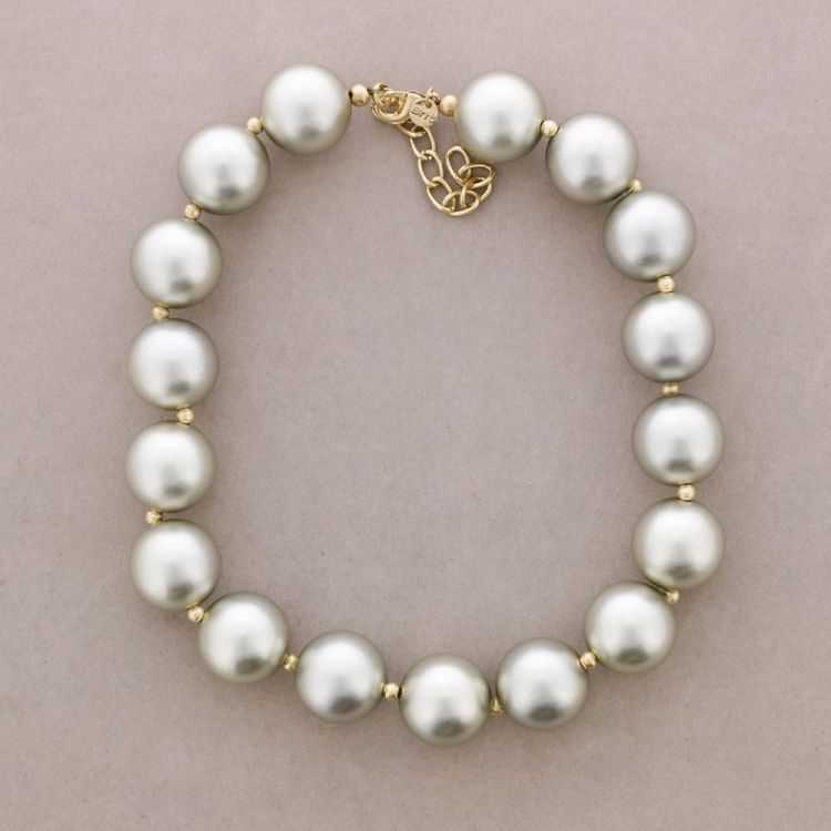 SHORT NECKLACE BEADS BALLS METALLIC FINISH 2