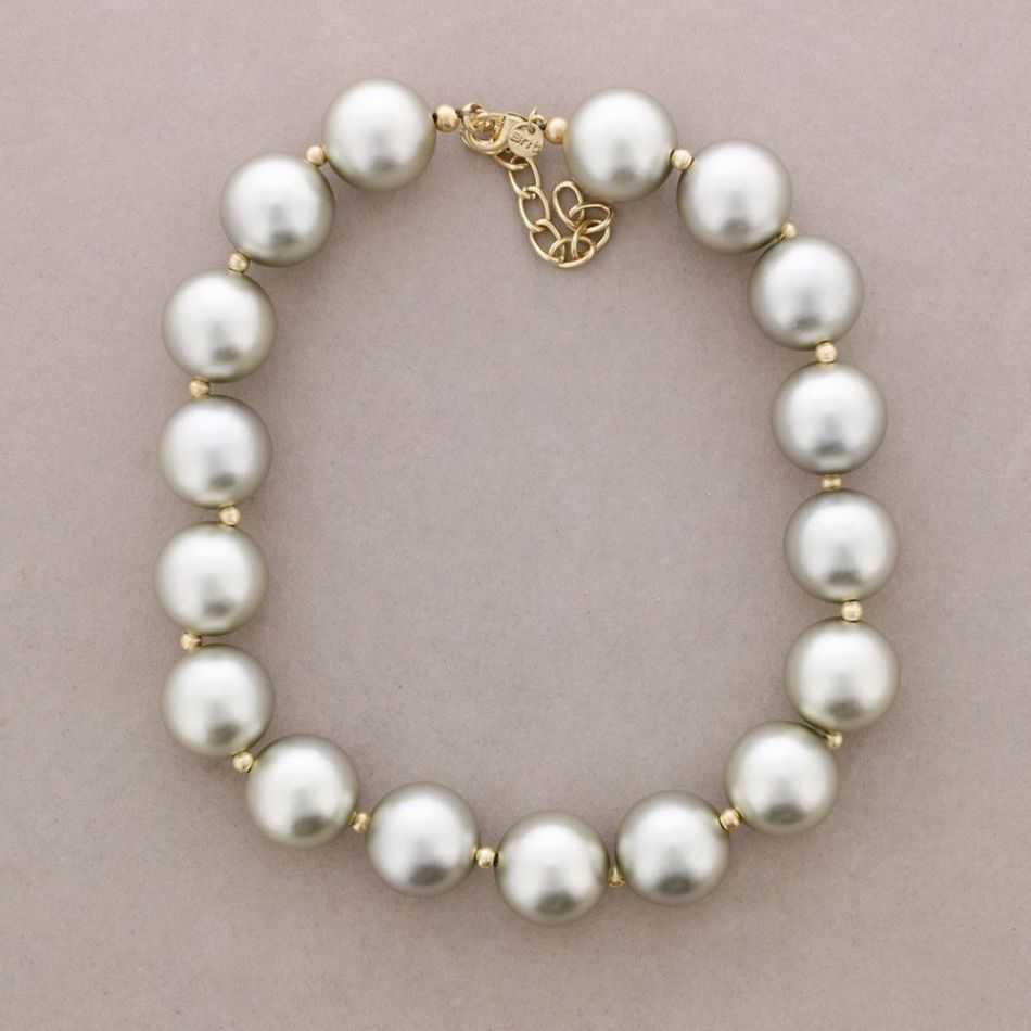SHORT NECKLACE BEADS BALLS METALLIC FINISH