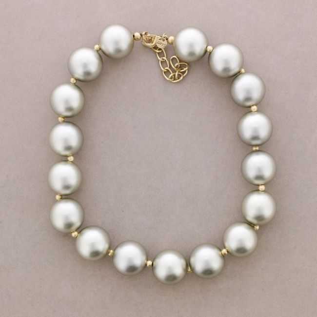 SHORT NECKLACE BEADS BALLS METALLIC FINISH