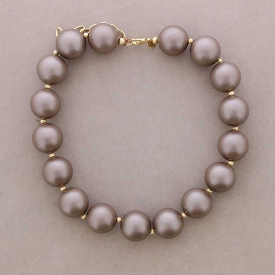 SHORT NECKLACE BEADS BALLS METALLIC FINISH