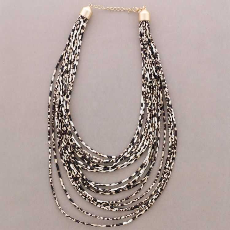 PRINTED MULTI-STRAP NECKLACE