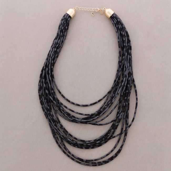 PRINTED MULTI-STRAP NECKLACE