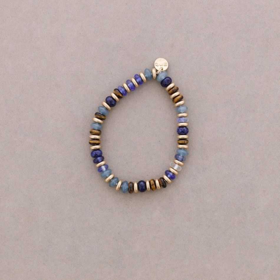 PULSERA ELÁSTICA  CUENTAS PIEDRA