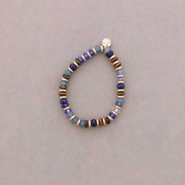 PULSERA ELÁSTICA  CUENTAS PIEDRA