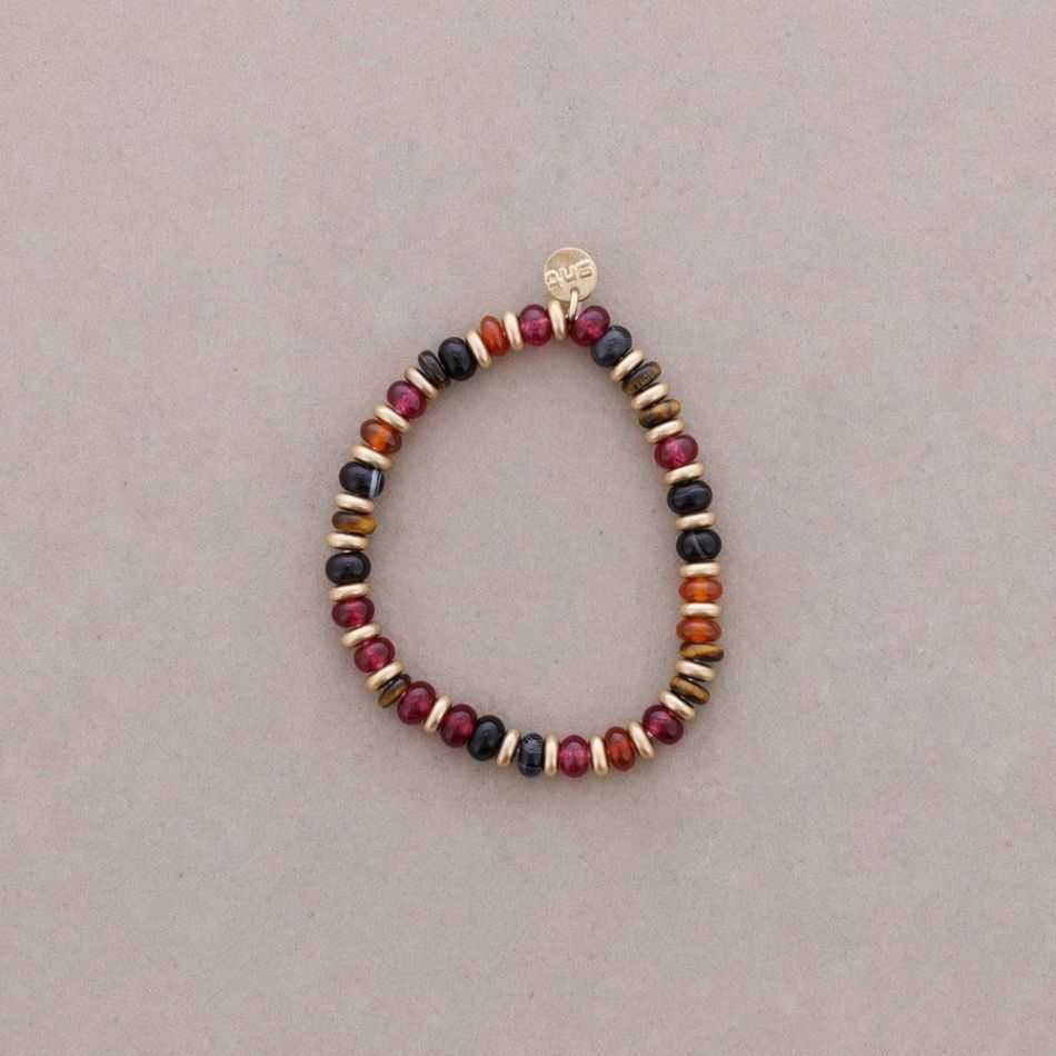 PULSERA ELÁSTICA  CUENTAS PIEDRA