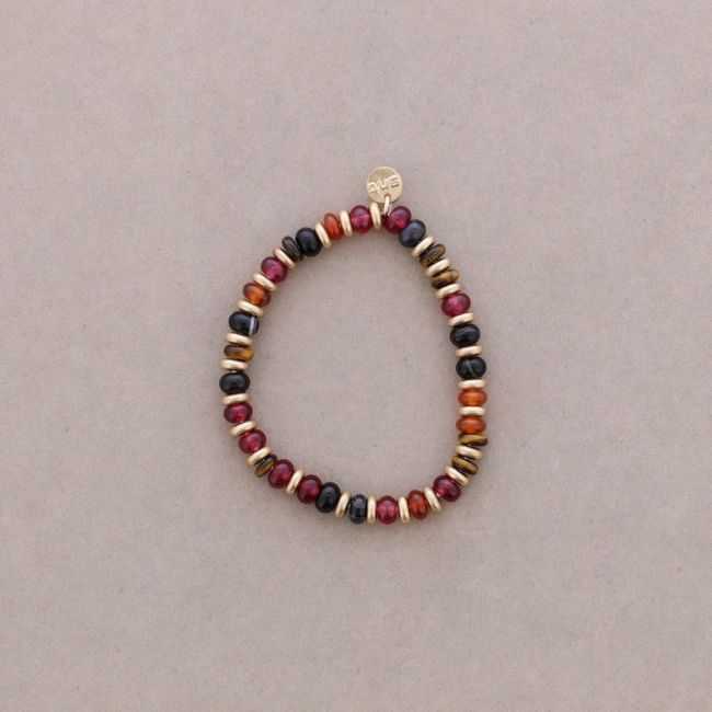 PULSERA ELÁSTICA  CUENTAS PIEDRA