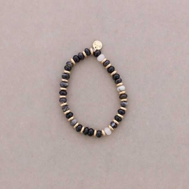 PULSERA ELÁSTICA  CUENTAS PIEDRA
