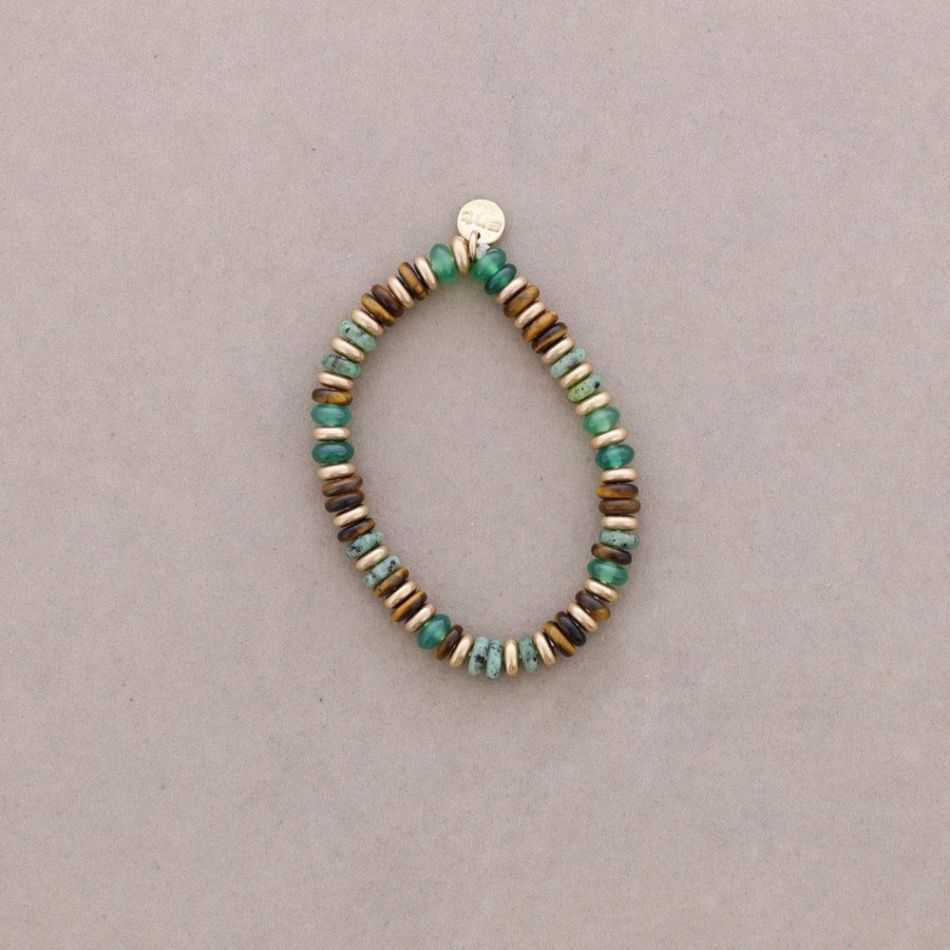 PULSERA ELÁSTICA  CUENTAS PIEDRA