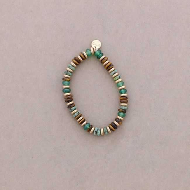 PULSERA ELÁSTICA  CUENTAS PIEDRA