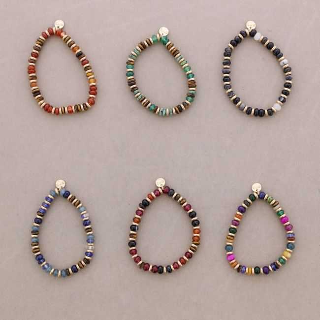 PULSERA ELÁSTICA  CUENTAS PIEDRA