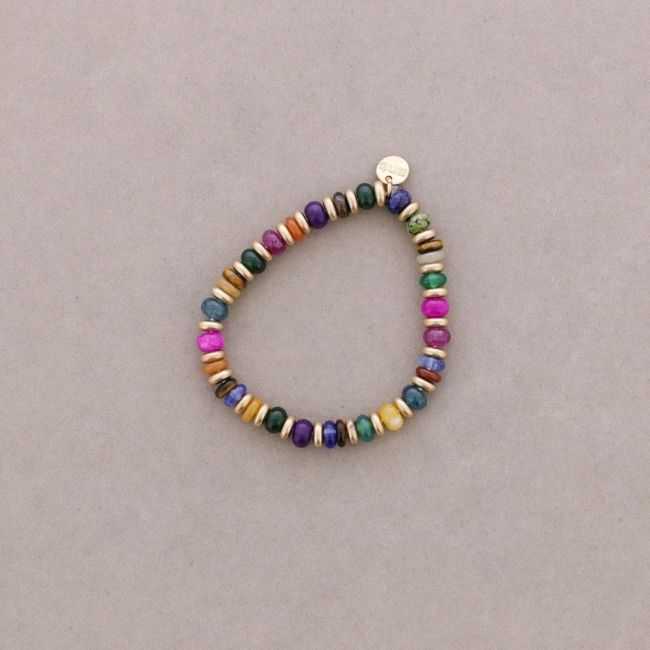 PULSERA ELÁSTICA  CUENTAS PIEDRA