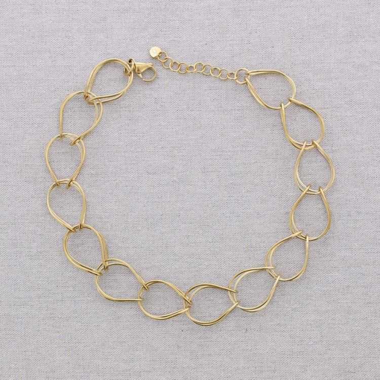 STEEL LINKS SHORT NECKLACE