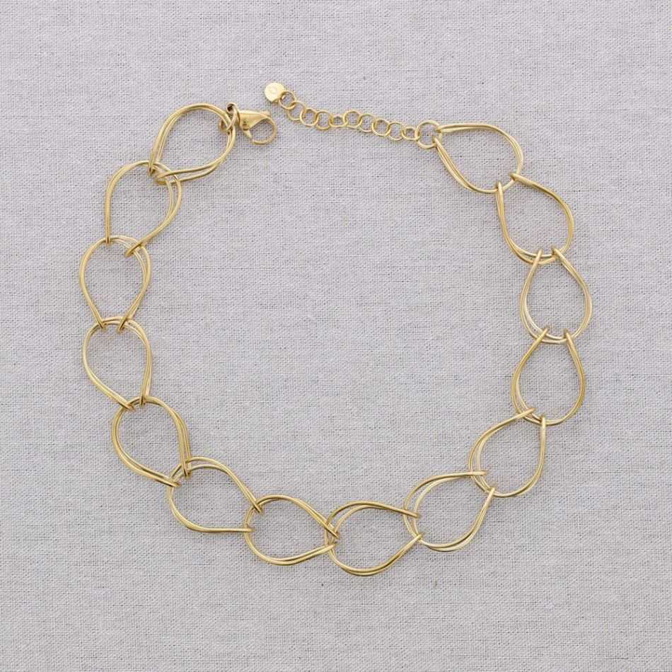 STEEL LINKS SHORT NECKLACE