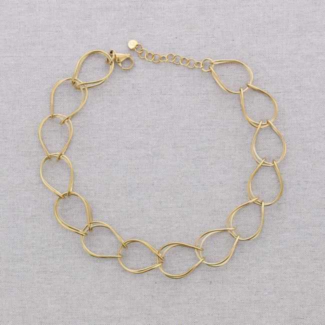 STEEL LINKS SHORT NECKLACE