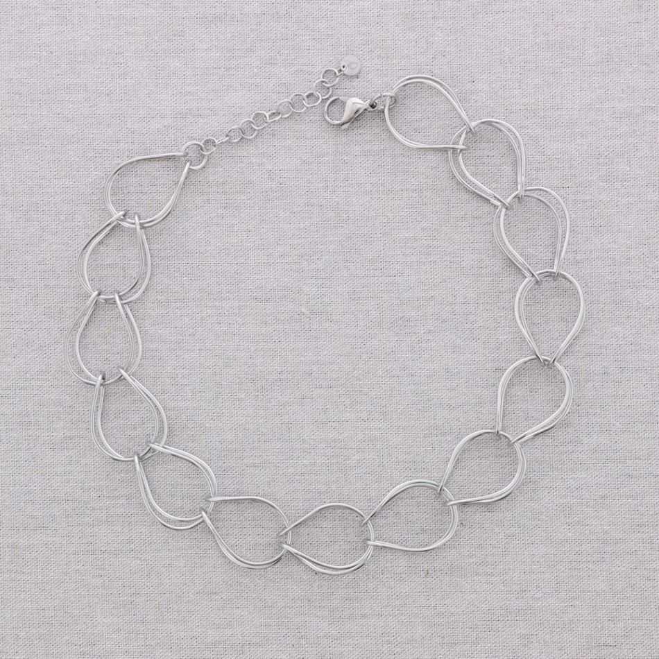 STEEL LINKS SHORT NECKLACE