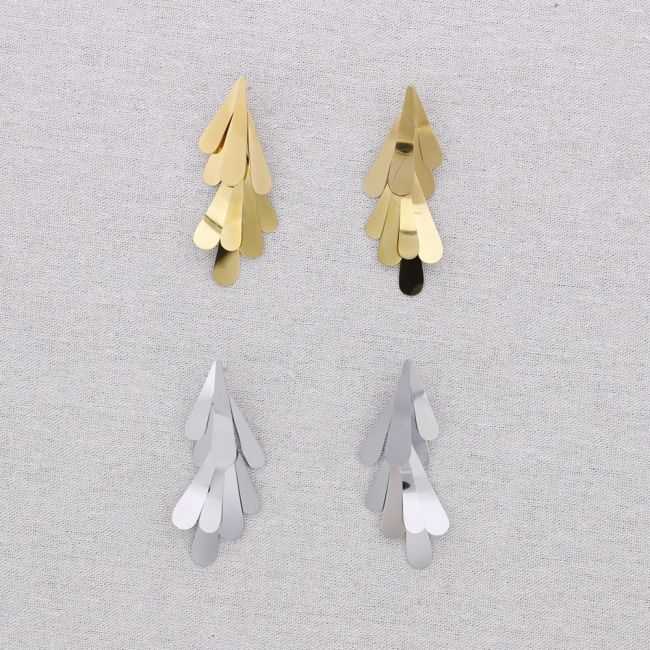 STEEL DROP EARRINGS