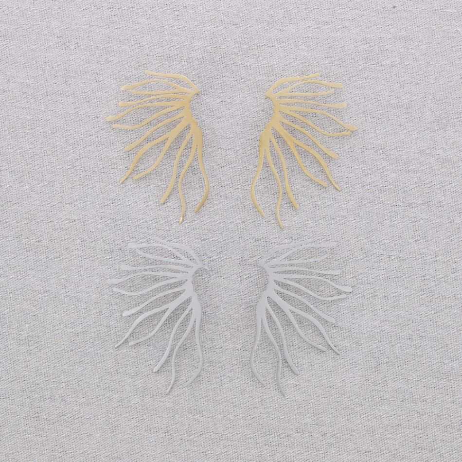 CORAL STEEL EARRINGS