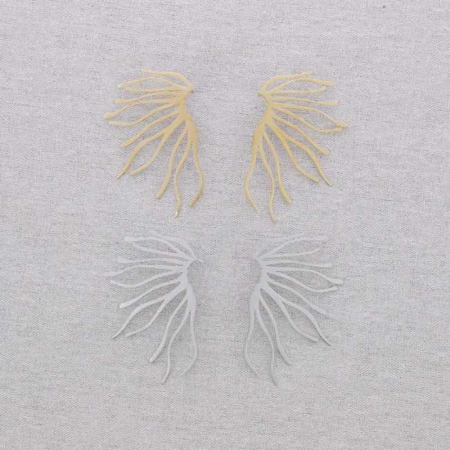 CORAL STEEL EARRINGS