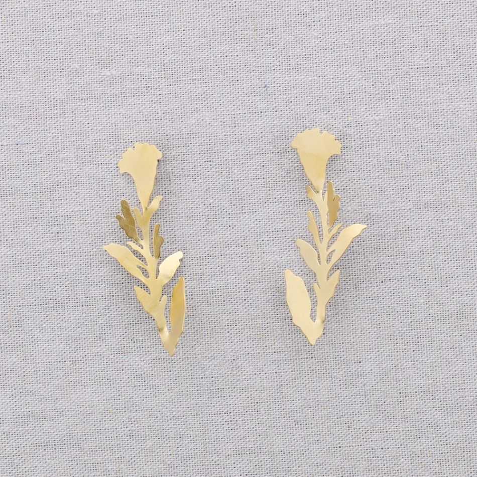 STEEL FLOWER EARRINGS