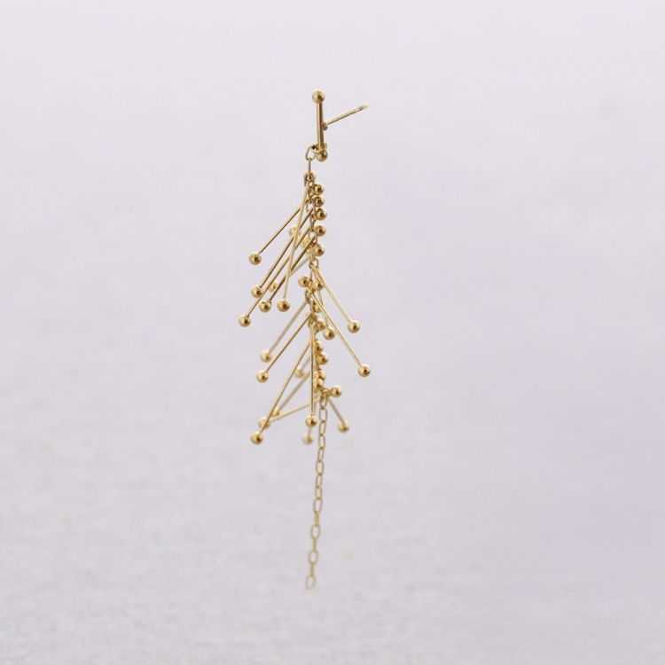 STEEL PENDANT EARRINGS WITH RODS