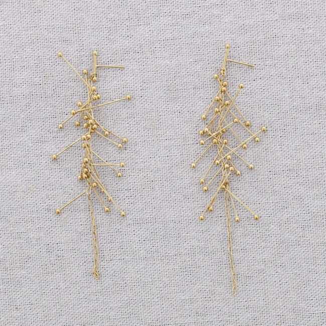 STEEL PENDANT EARRINGS WITH RODS