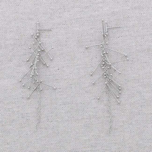 STEEL PENDANT EARRINGS WITH RODS