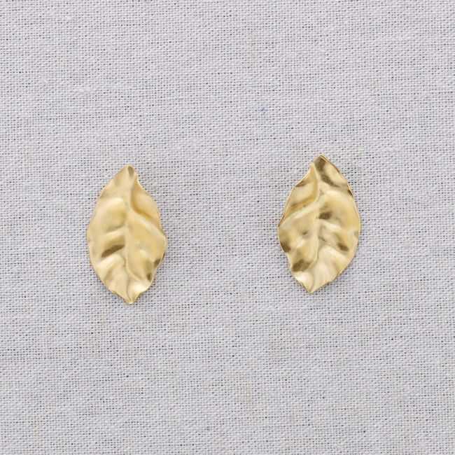 STEEL LEAF EARRINGS