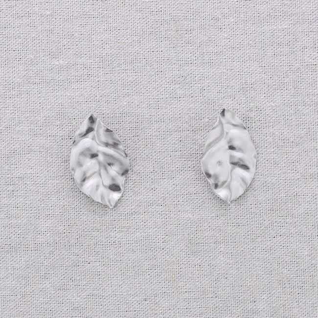 STEEL LEAF EARRINGS