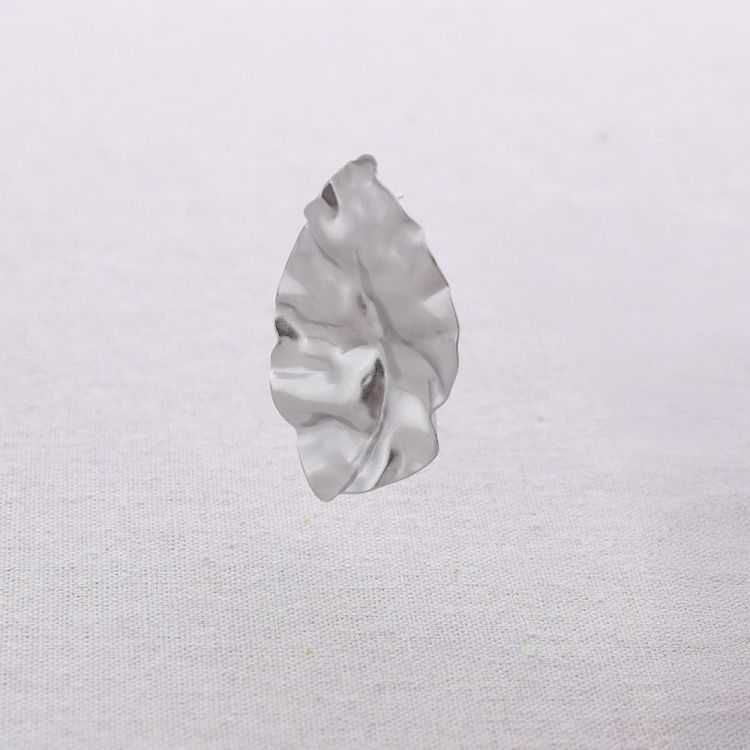 STEEL LEAF EARRINGS