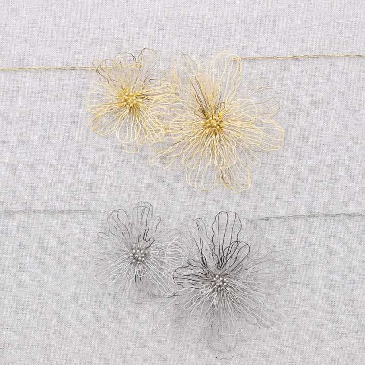 GARGANTILLA ACERO DOBLE FLOR FILIGRANA 2