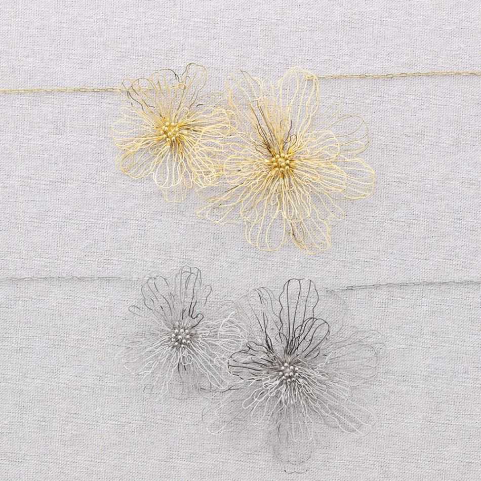 GARGANTILLA ACERO DOBLE FLOR FILIGRANA