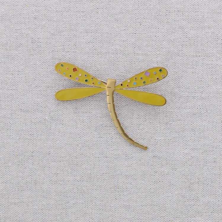 BROCHE ACERO LIBÉLULA ESMALTE