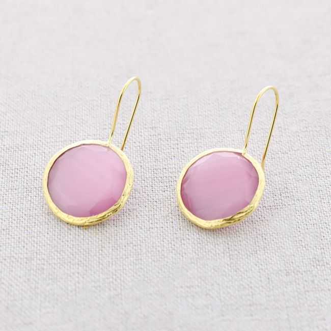BRONZE PENDANT MEDAL EARRING