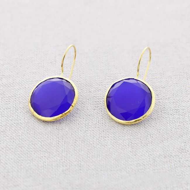BRONZE PENDANT MEDAL EARRING