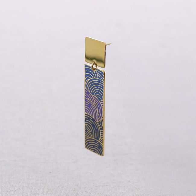 STEEL ENAMEL PENDANT EARRINGS
