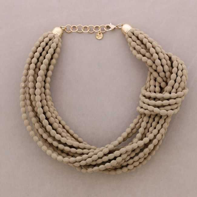 ELASTIC CORD SHORT NECKLACE KNOT