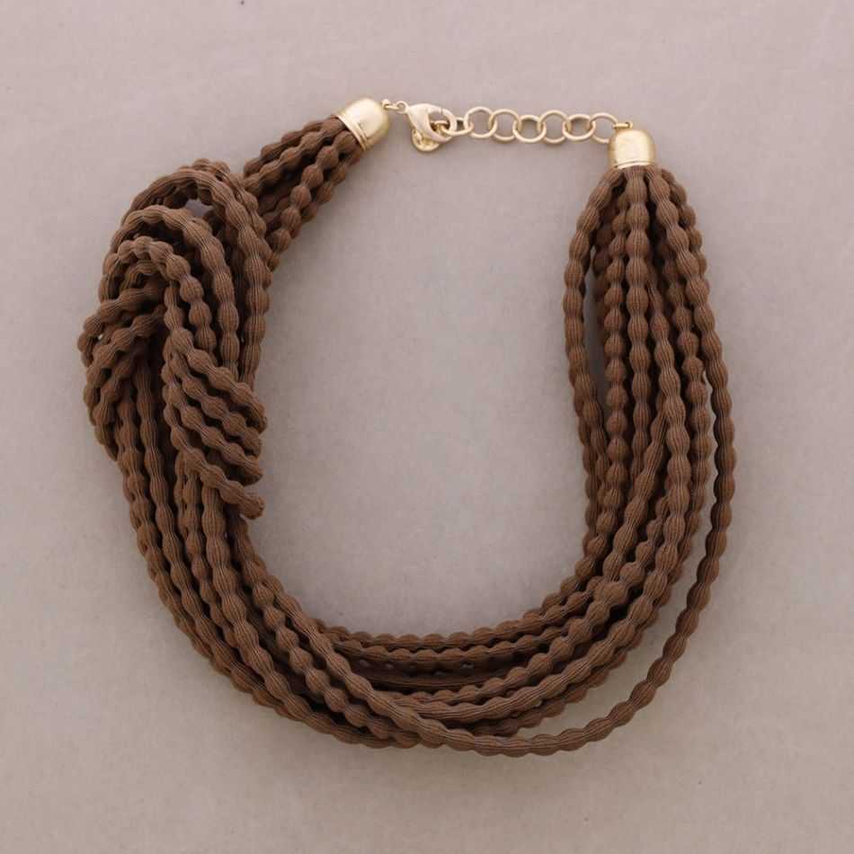 ELASTIC CORD SHORT NECKLACE KNOT