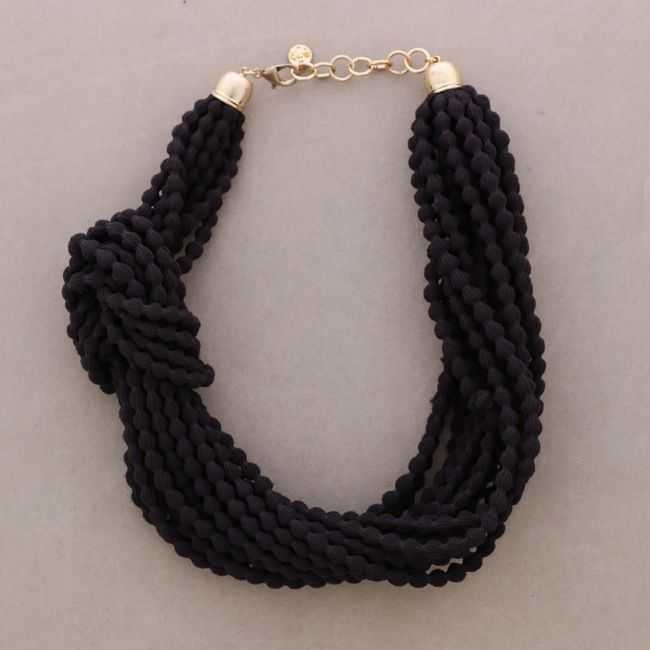 ELASTIC CORD SHORT NECKLACE KNOT