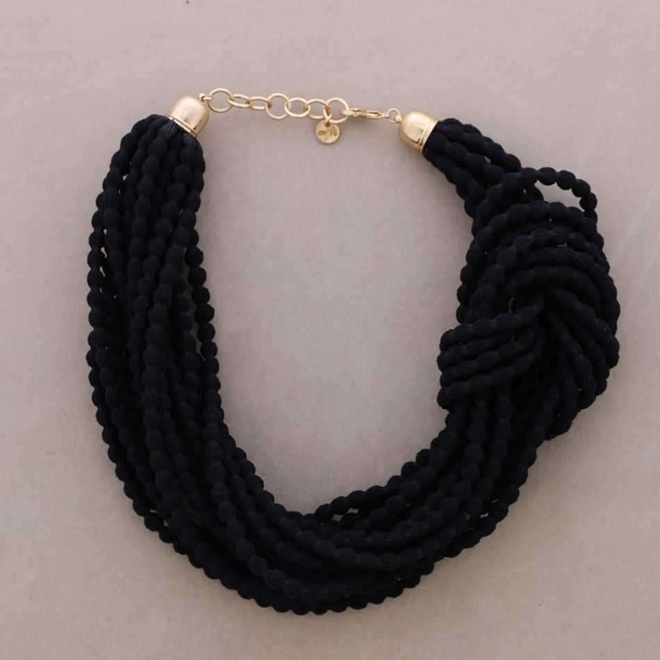 ELASTIC CORD SHORT NECKLACE KNOT