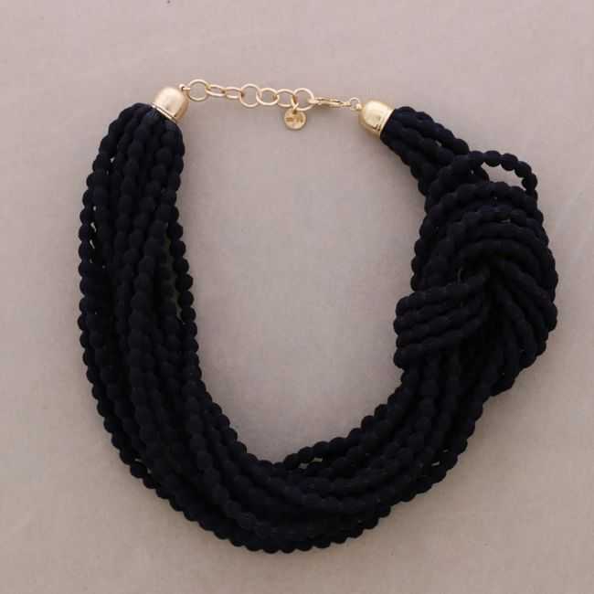 ELASTIC CORD SHORT NECKLACE KNOT