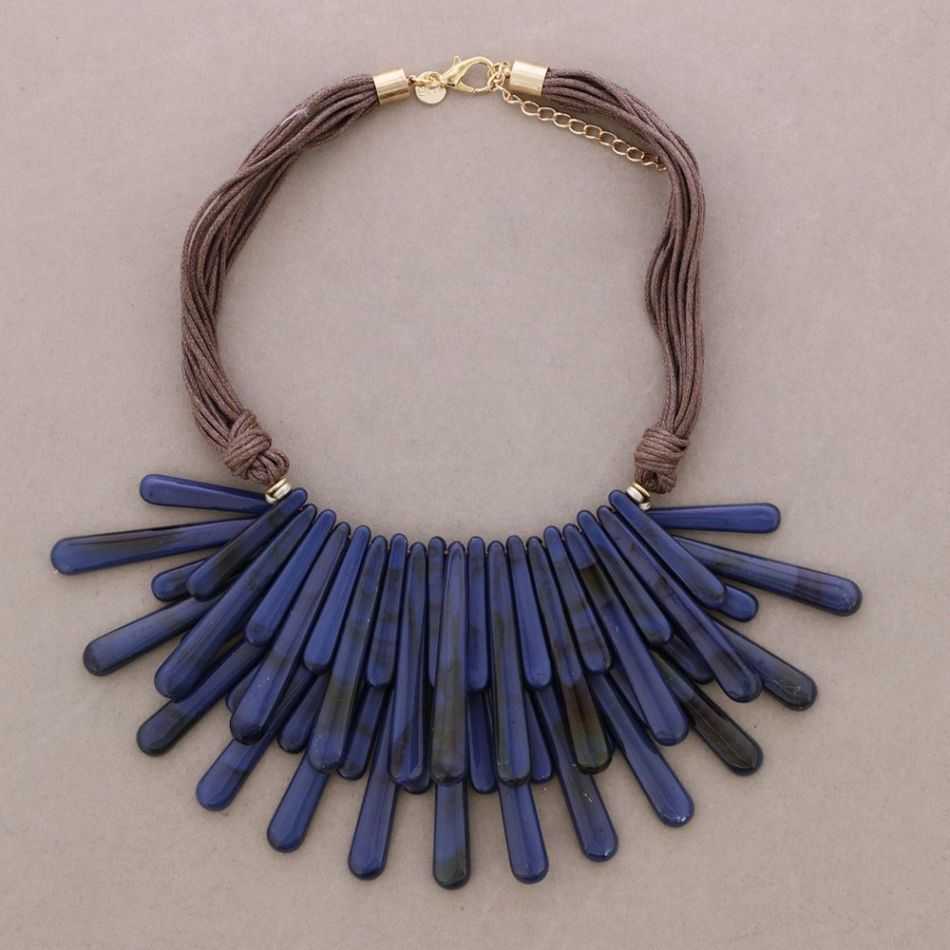 DOUBLE ROW CHOKER WITH RESIN FRINGE