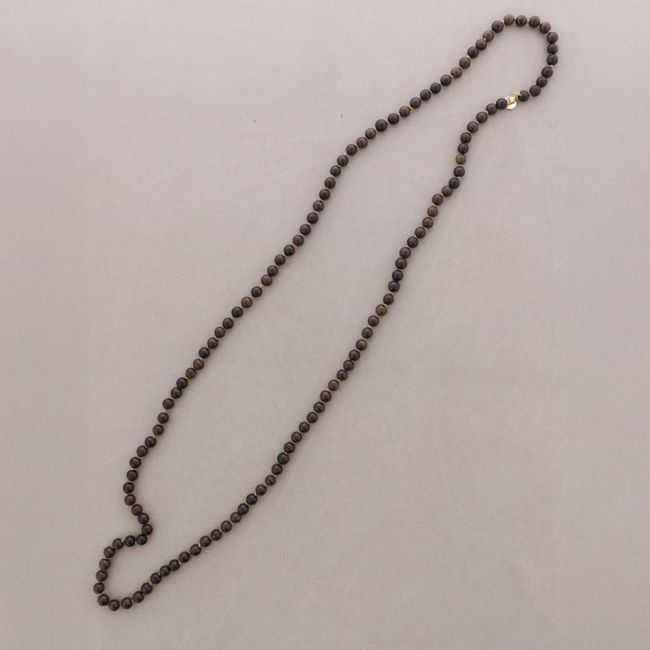 COLLAR LARGO CUENTAS MADERA 120CM