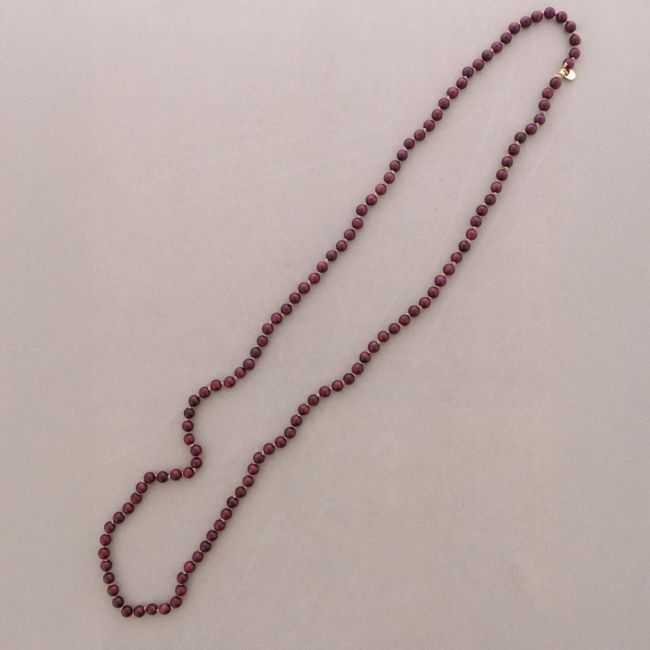 COLLAR LARGO CUENTAS MADERA 120CM