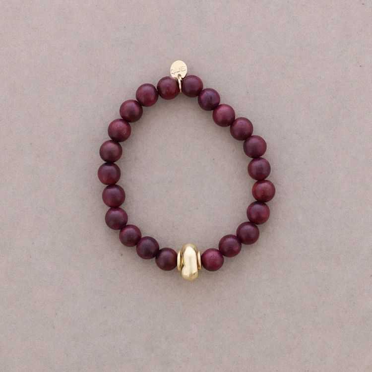 ELASTIC BRACELET WITH WOODEN BEADS 2