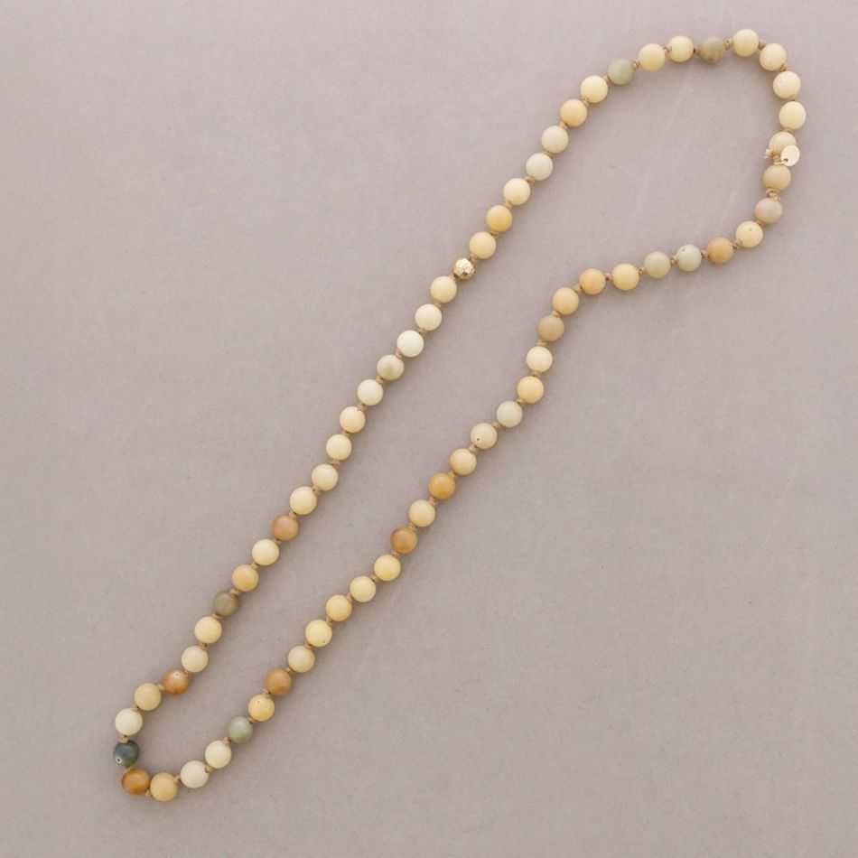 LONG WOODEN BEAD NECKLACE 100CM