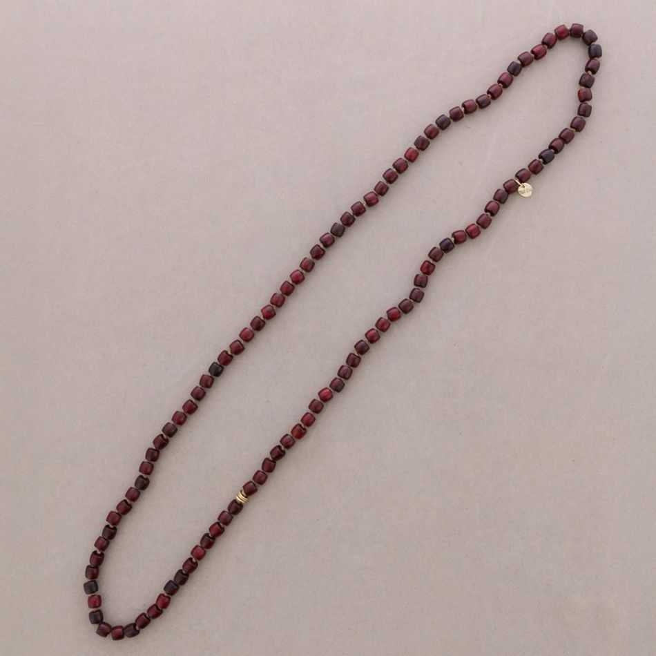 LONG WOODEN BEAD NECKLACE 100CM