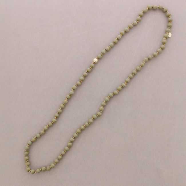 LONG WOODEN BEAD NECKLACE 100CM
