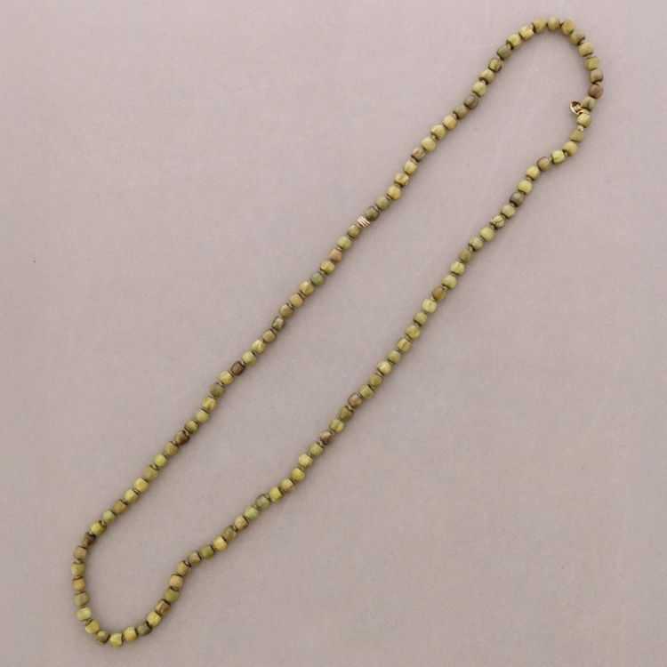 LONG WOODEN BEAD NECKLACE 100CM