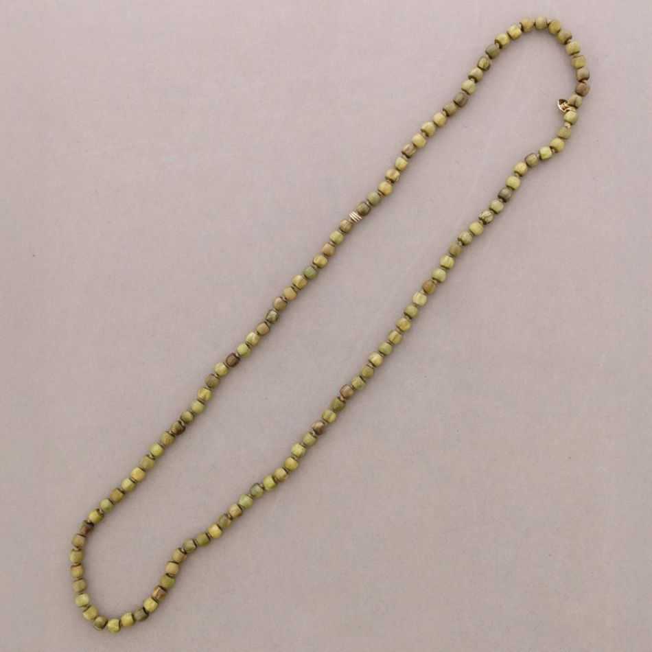 LONG WOODEN BEAD NECKLACE 100CM